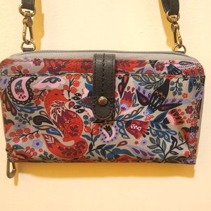 Sakroots colorful paisley purse foxes